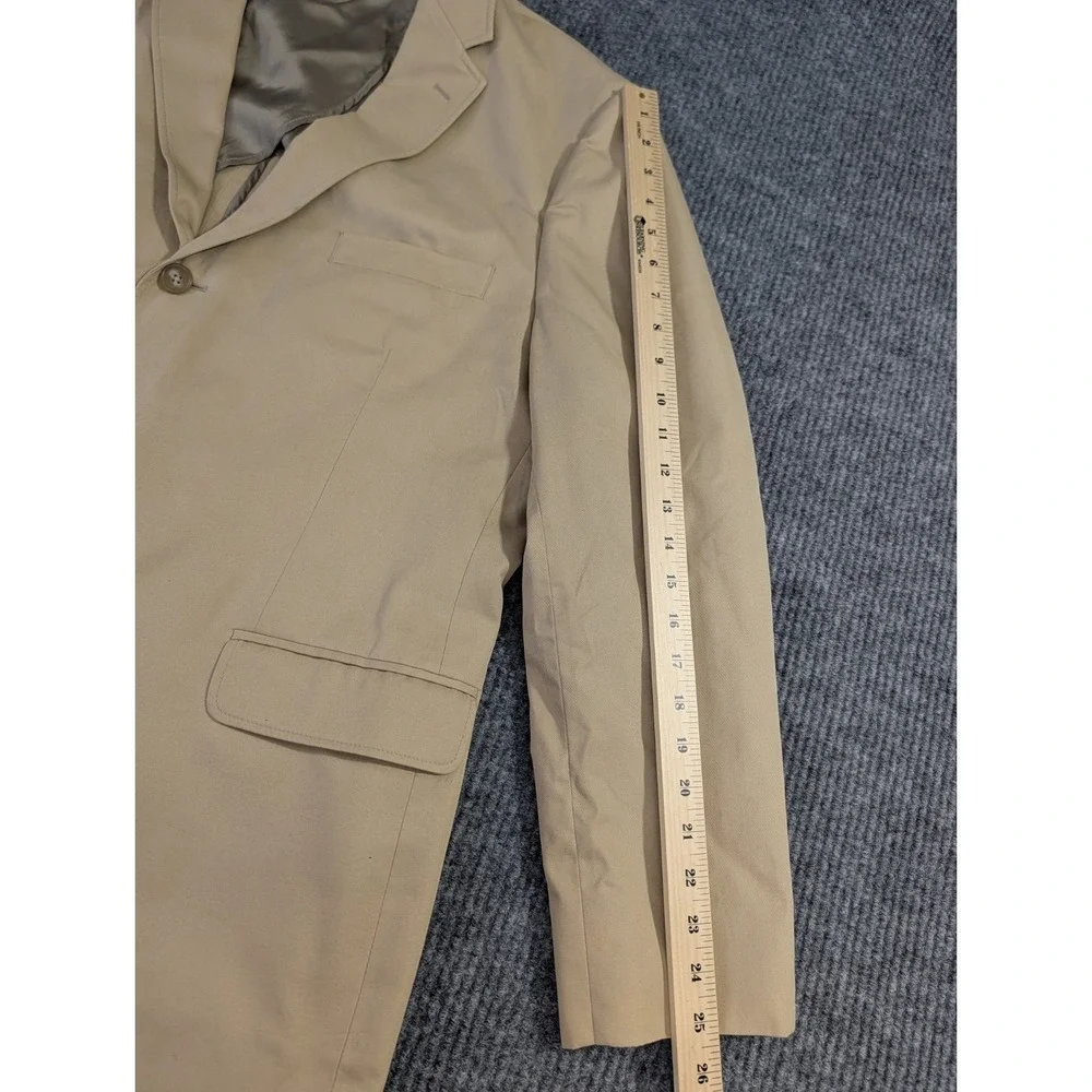 Vintage J Crew Blazer Sport Coat Jacket Mens‎ 46R Tan Cotton Business Casual